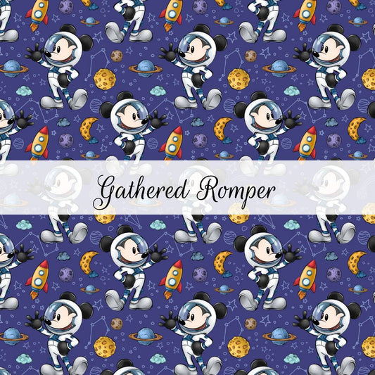 Astronaut Mouse | Gathered Romper | Beyond Borders Collection