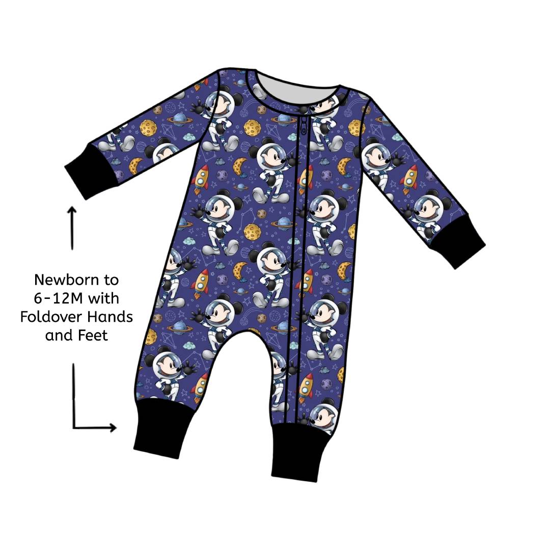 Astronaut Mouse | Zippered Romper | Beyond Borders Collection