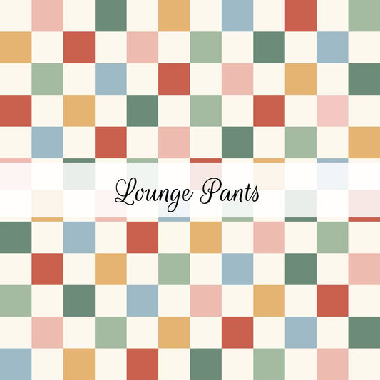 Bright Retro Checkerboard | Lounge Pants | Abstract & Activities