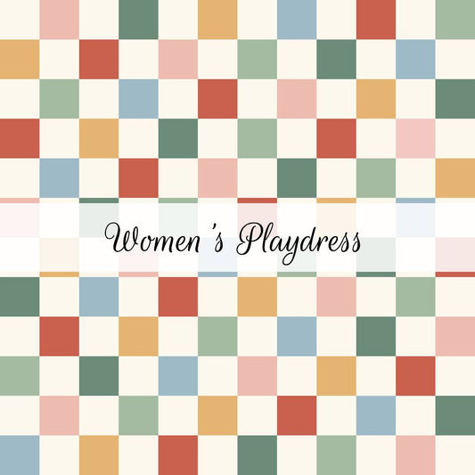 Bright Retro Checkerboard | Women's Playdress | Abstract & Activities