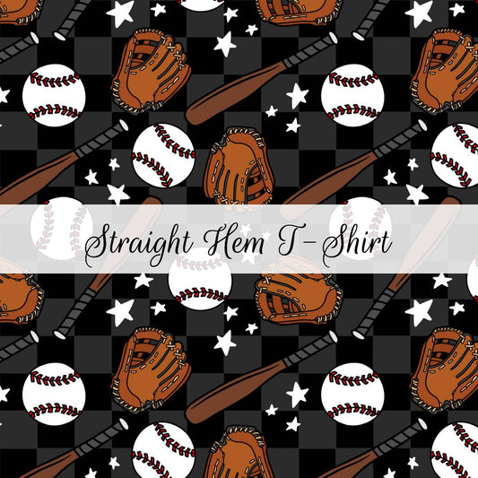 Batter Up | Straight Hem T-Shirt | Abstract & Activities