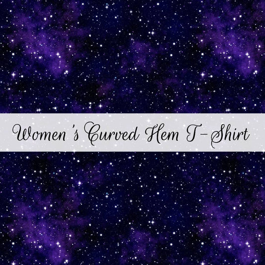 Cosmic Nights | Women's Curved Hem T-Shirt | Abstract & Activities