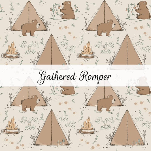 Camping Bears | Gathered Romper | Beyond Borders Collection