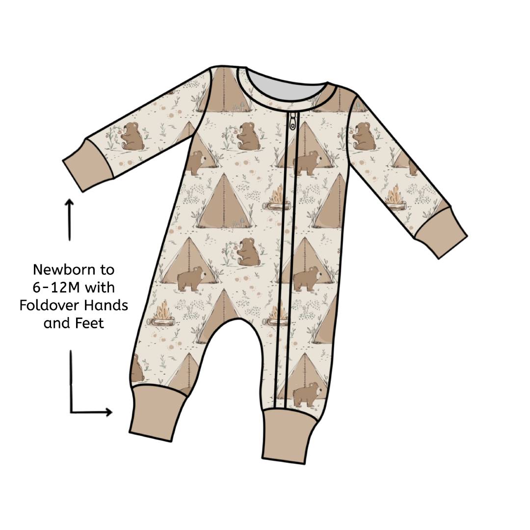 Camping Bears | Zippered Romper | Beyond Borders Collection