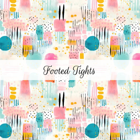 Dots & Brushstrokes | Footed Tights | Abstract & Activities