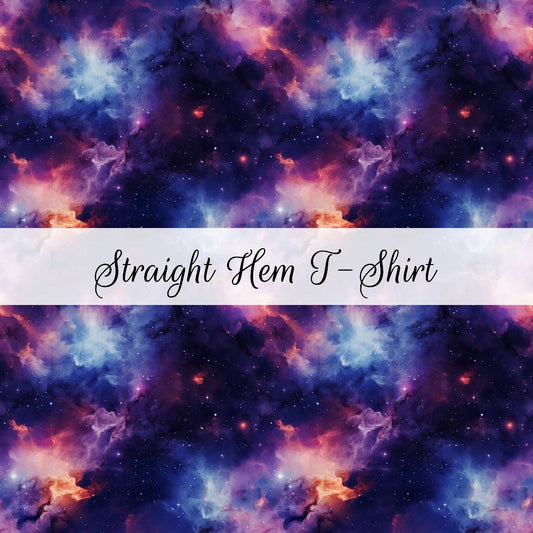 Galactic Nebula | Straight Hem T-Shirt | Abstract & Activities