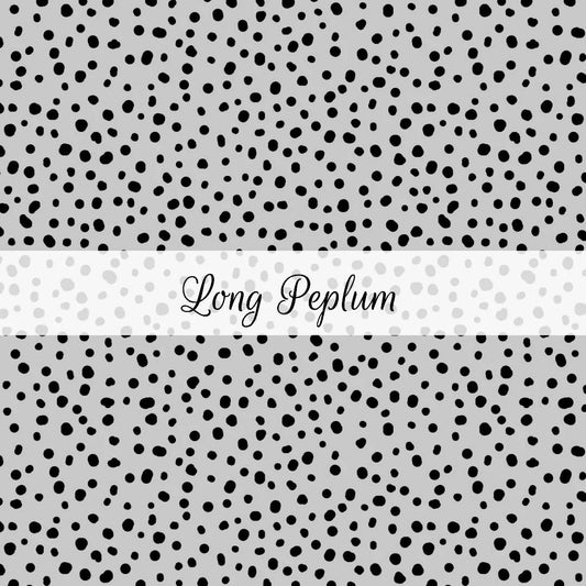 Grey Spots | Long Peplum | Abstract & Activities