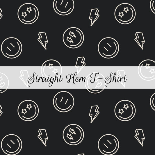 Lightning Smiles | Straight Hem T-Shirt | Abstract & Activities