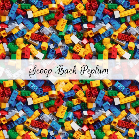 Lego Bricks | Scoop Back Peplum | Beyond Borders Collection