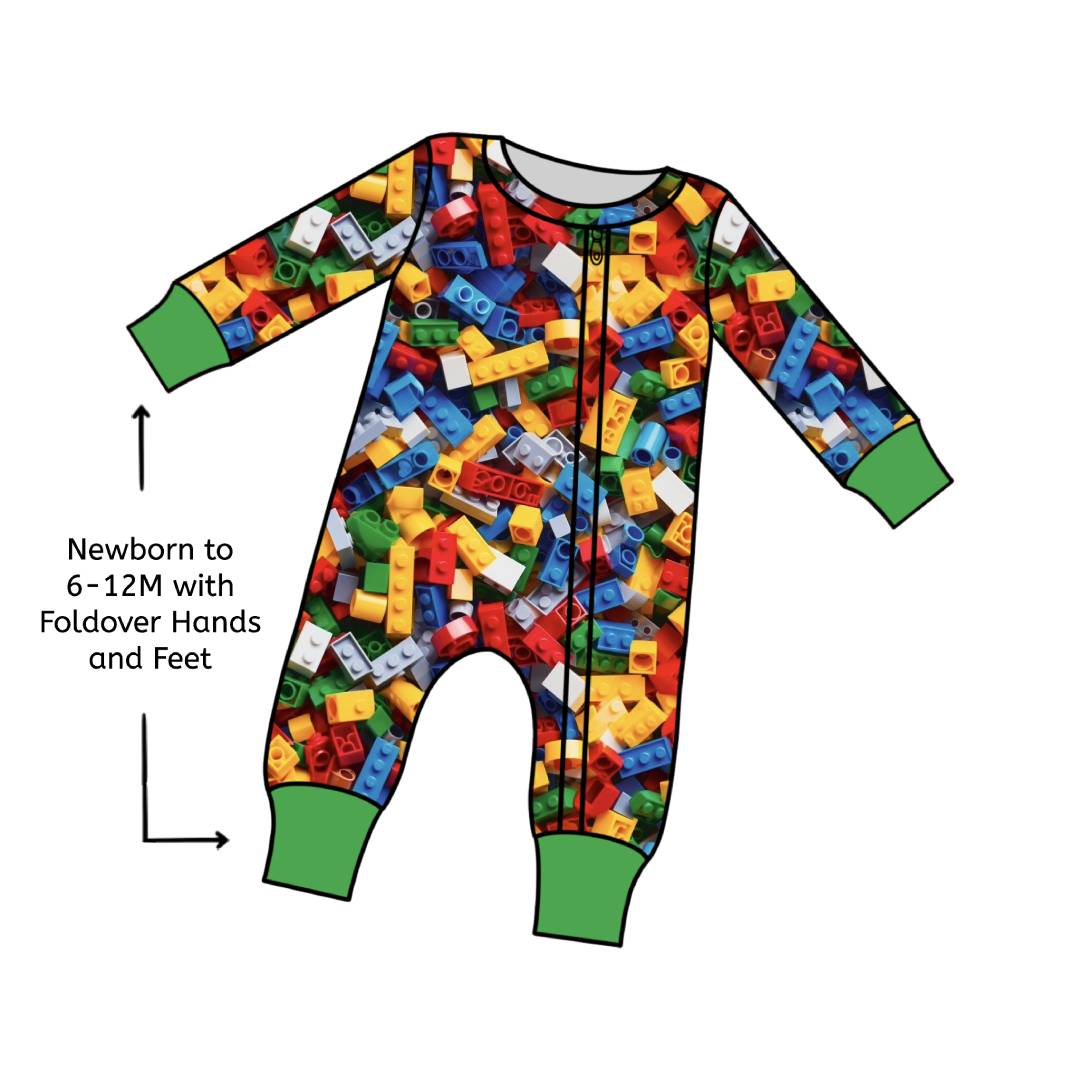 Lego Bricks | Zippered Romper | Beyond Borders Collection