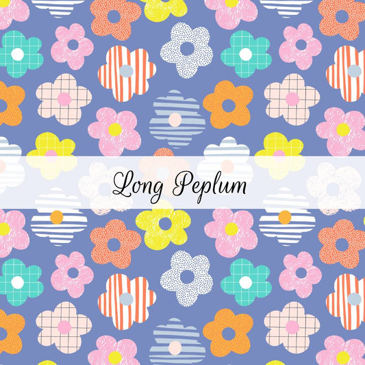 Patterned Flowers | Long Peplum | Abstract & Activities