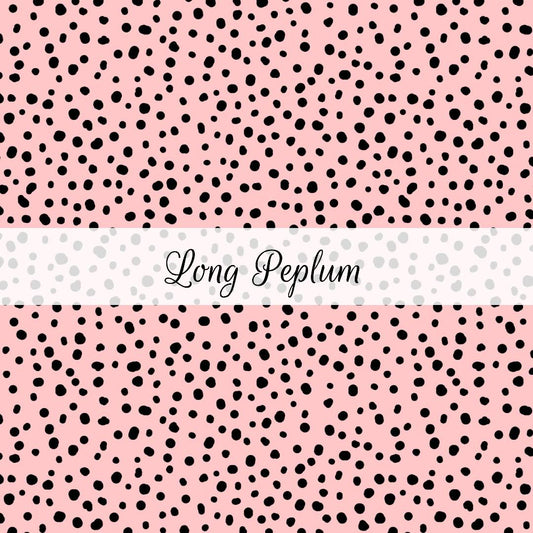 Pink Spots | Long Peplum | Abstract & Activities