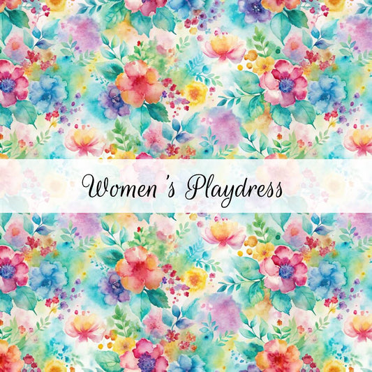 Pastel Watercolour Floral | Women's Playdress | Abstract & Activities