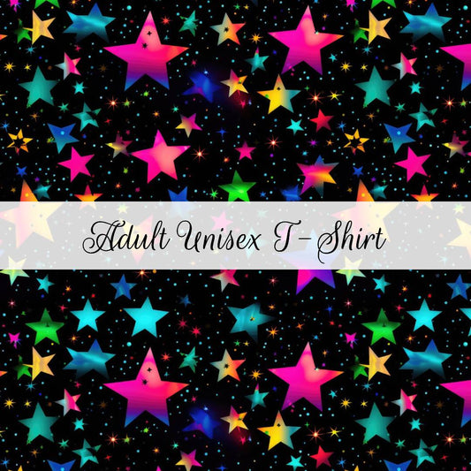 Rainbow Stars | Adult Unisex T-Shirt | Abstract & Activities