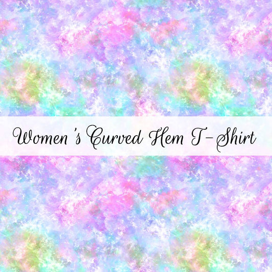 Unicorn Galaxy | Women's Curved Hem T-Shirt | Abstract & Activities
