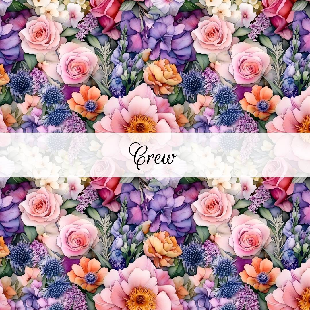 Watercolour Floral Garden | Crew | Beyond Borders Collection